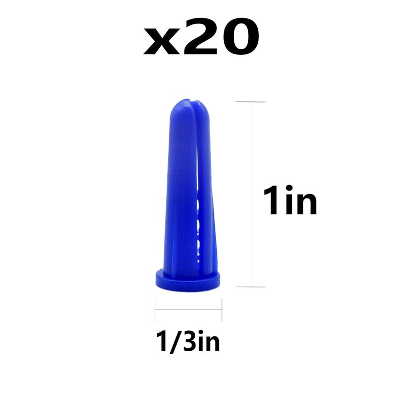 Wensilon (274 pcs) Plastic Drywall Wall Anchors Kit with Screws， Concrete Screw kit Wall Anchor Set Suitable for Brick and Cement Walls - Image 5